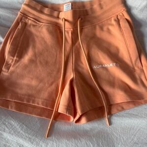 Alphalete Essential Core Shorts‎ Orange Frost PullOn Drawstring Workout XS NWOT